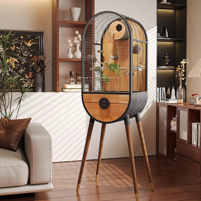 Natural Steel träfågelbur avtagbar villa papegoja avelsburar Natural Steel träfågelbur avtagbar villa papegoja avelsburar