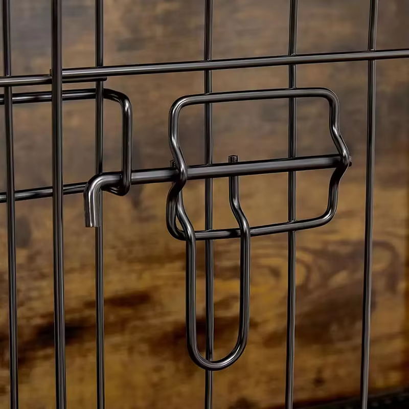 Rustik brun inomhus trämöbler stil hundbur Rustik brun inomhus trämöbler stil hundbur