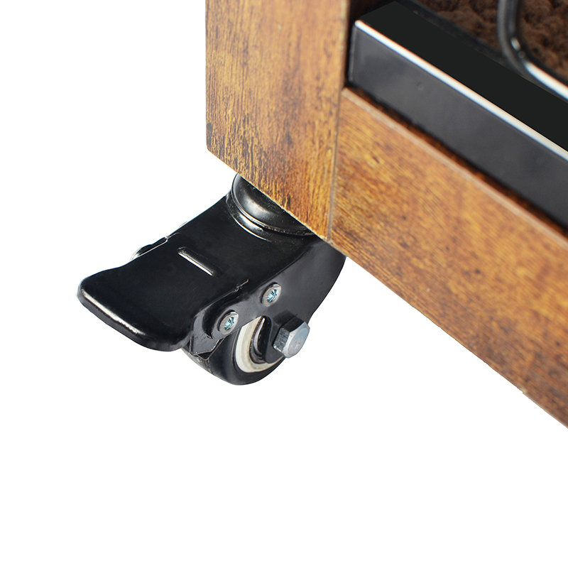 Inomhus trämöbler stil hundbur med kudde och hjul Inomhus trämöbler stil hundbur med kudde och hjul