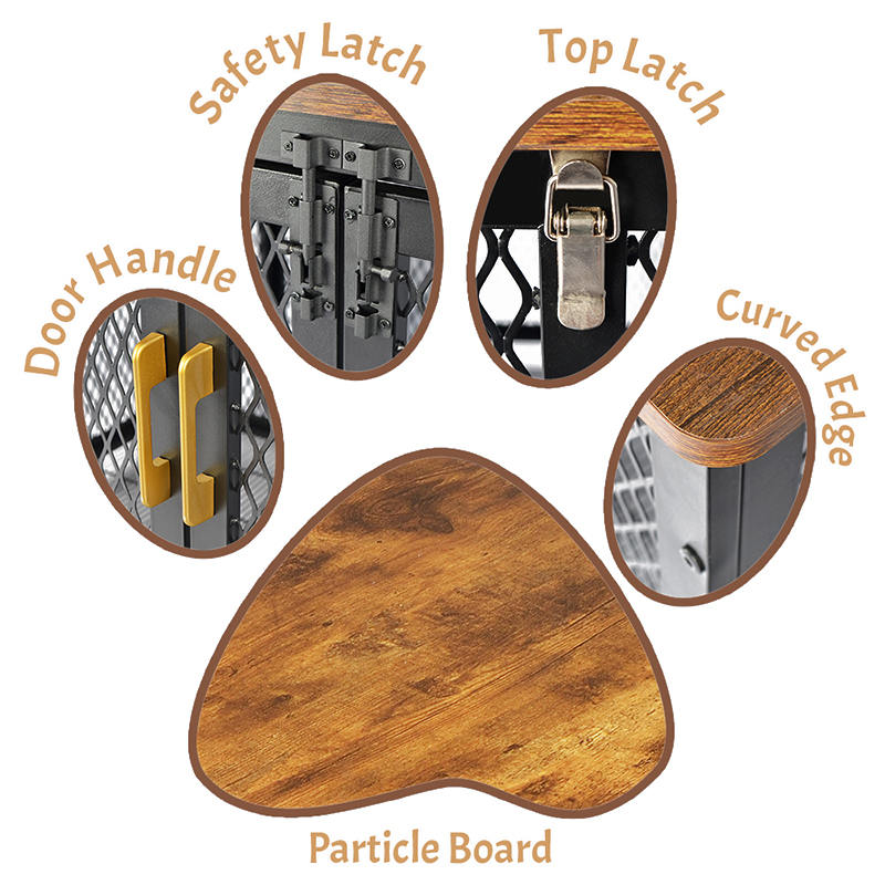 Öppna topp tunga trämöbler stil hundbur Öppna topp tunga trämöbler stil hundbur