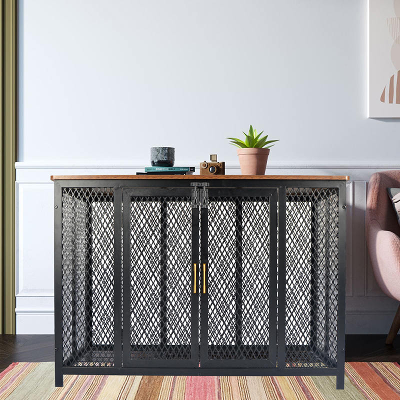 Öppna topp tunga trämöbler stil hundbur Öppna topp tunga trämöbler stil hundbur