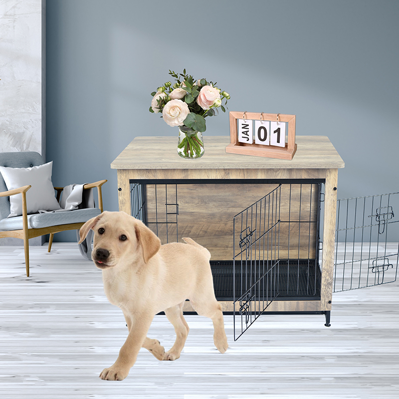 Elfenben inomhus stora trämöbler stil metall hundkrat Elfenben inomhus stora trämöbler stil metall hundkrat