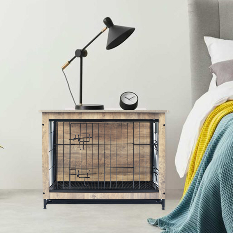 Elfenben inomhus stora trämöbler stil metall hundkrat Elfenben inomhus stora trämöbler stil metall hundkrat