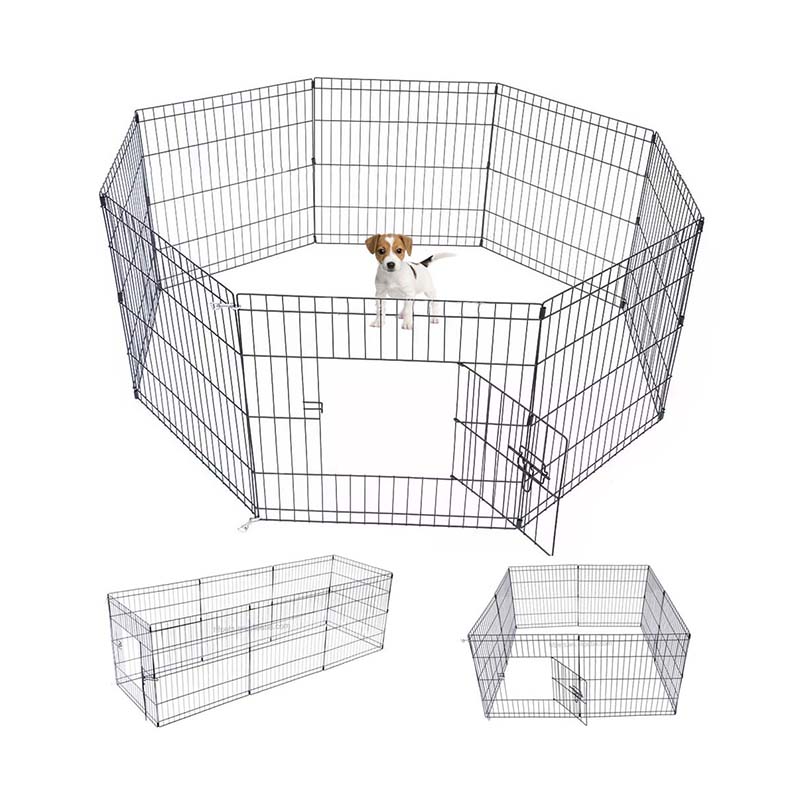 8 paneler metall husdjurstaket vikbart trådhund 8 paneler metall husdjurstaket vikbart trådhund