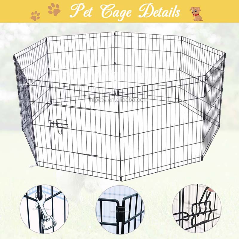 8 paneler metall husdjurstaket vikbart trådhund 8 paneler metall husdjurstaket vikbart trådhund