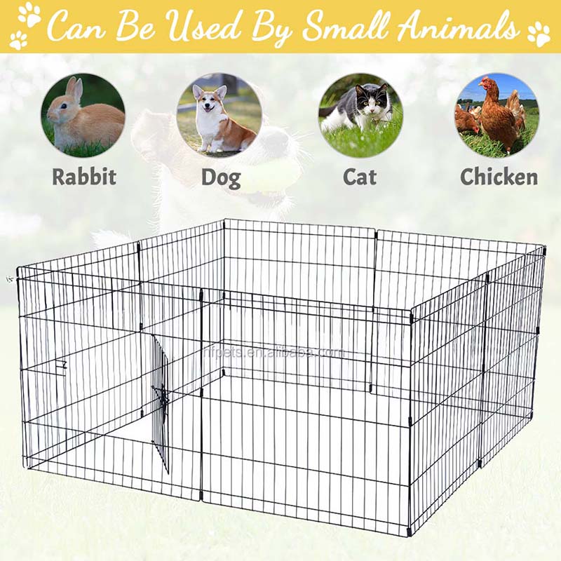 8 paneler metall husdjurstaket vikbart trådhund 8 paneler metall husdjurstaket vikbart trådhund