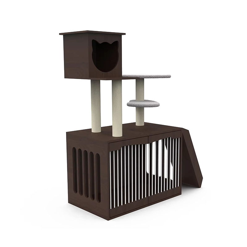 Träratt torn lägenhet klättring ram inomhus katt träd Träratt torn lägenhet klättring ram inomhus katt träd
