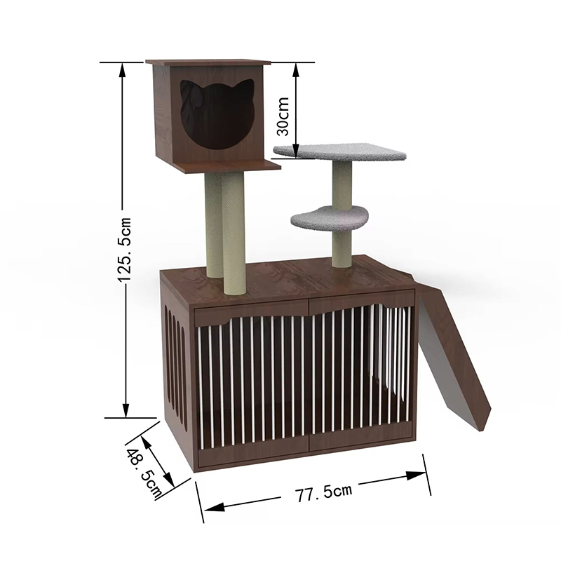 Träratt torn lägenhet klättring ram inomhus katt träd Träratt torn lägenhet klättring ram inomhus katt träd