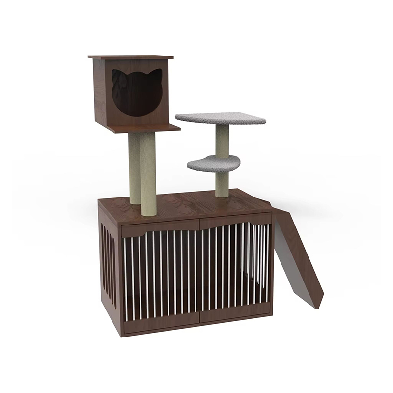 Träratt torn lägenhet klättring ram inomhus katt träd Träratt torn lägenhet klättring ram inomhus katt träd