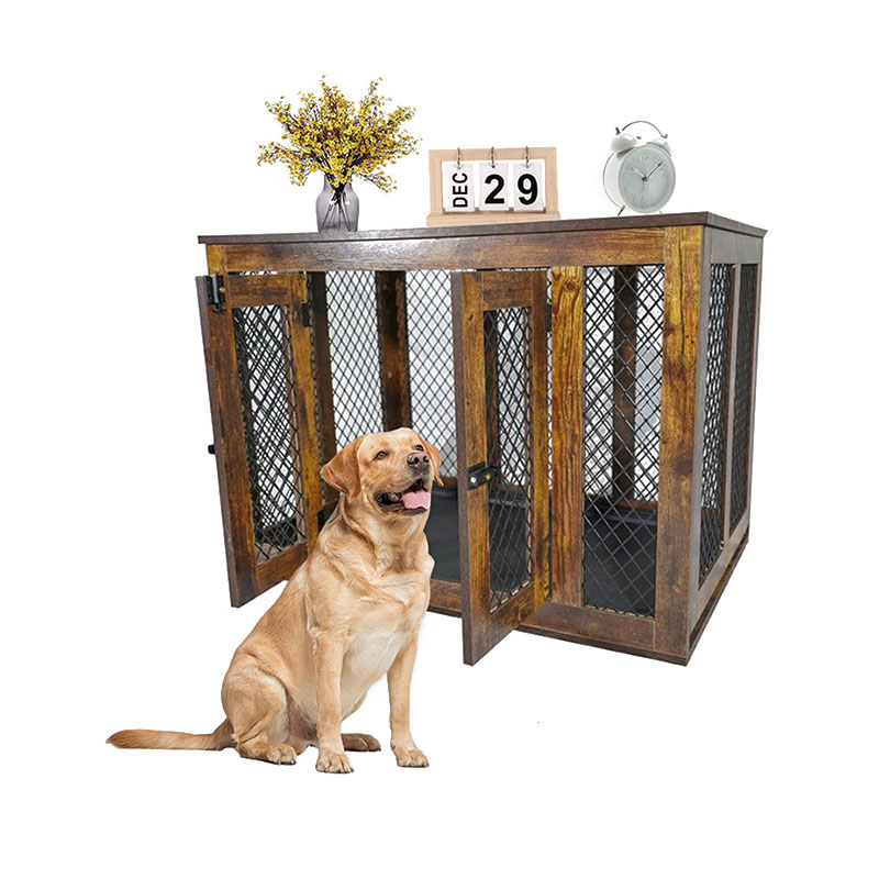 Inomhus möbler stil trä metall stora hundburar Inomhus möbler stil trä metall stora hundburar