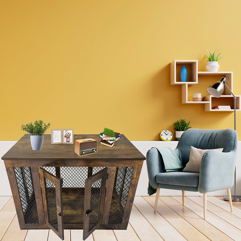 Inomhus möbler stil trä metall stora hundburar Inomhus möbler stil trä metall stora hundburar