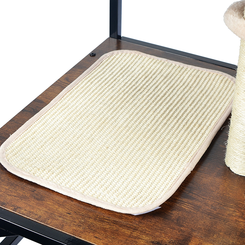 Modernt Wood & Metal Cat Tree inomhus Tower Condo med hängmatta Modernt Wood & Metal Cat Tree inomhus Tower Condo med hängmatta