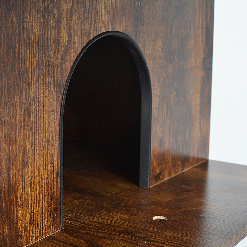 Modernt Wood & Metal Cat Tree inomhus Tower Condo med hängmatta Modernt Wood & Metal Cat Tree inomhus Tower Condo med hängmatta