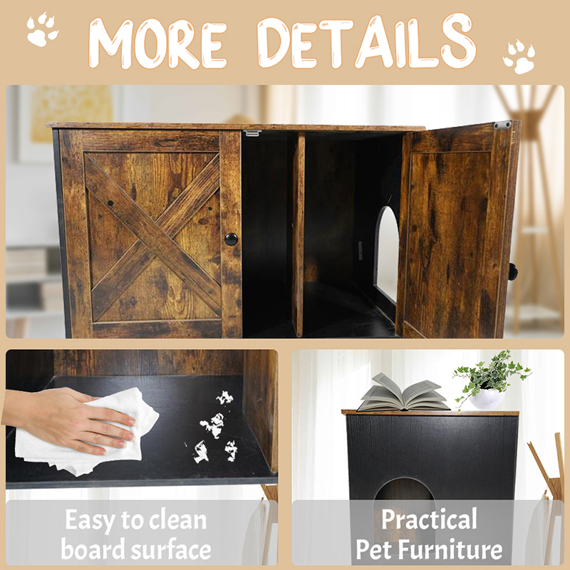 Inomhusmöbler Katter bur med avdelare kullskåp Inomhusmöbler Katter bur med avdelare kullskåp