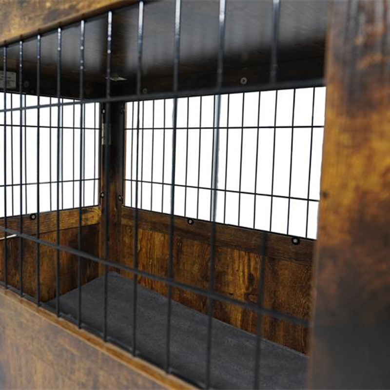 Möbler stil trä metall hundbur för små djur Möbler stil trä metall hundbur för små djur