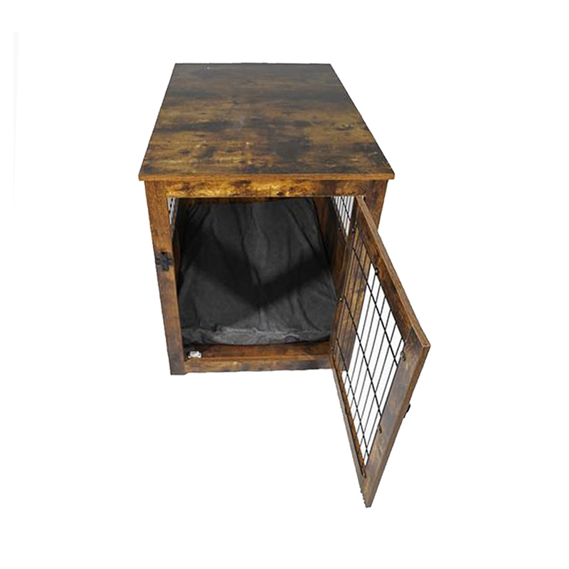 Möbler stil trä metall hundbur för små djur Möbler stil trä metall hundbur för små djur