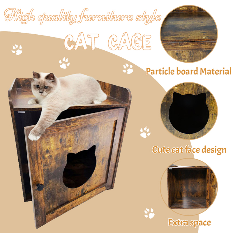 Inomhus sidobord kullskåp möbler stil katter bur Inomhus sidobord kullskåp möbler stil katter bur