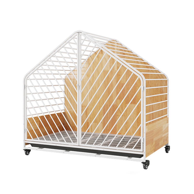 Stort trästål inomhus hundbur