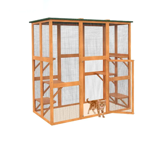 Vilka funktioner har Wooden Cat House?